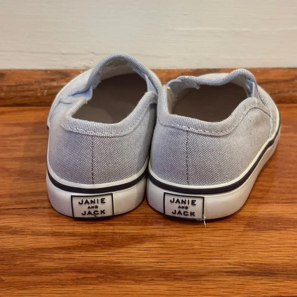 Janie and Jack Twill Slip On Sneakers sz 7 Toddler